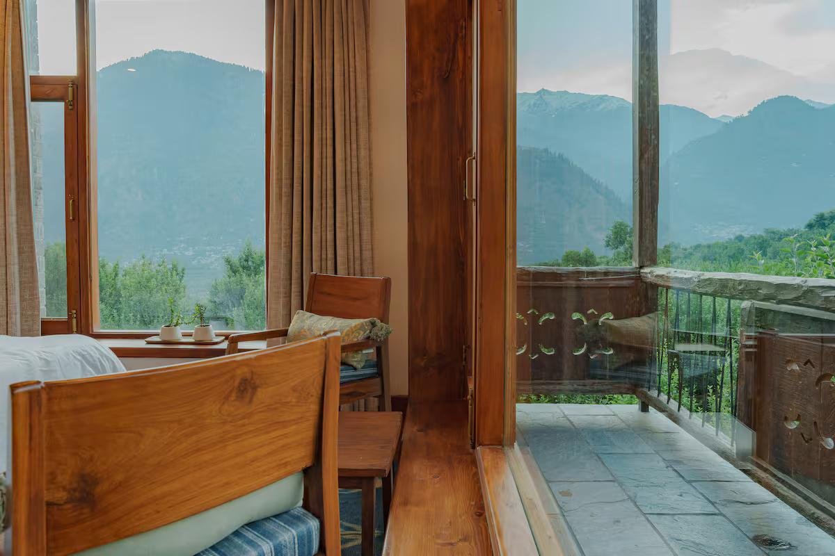 Tranquil Bedroom with Apple Orchard x Solis Nature