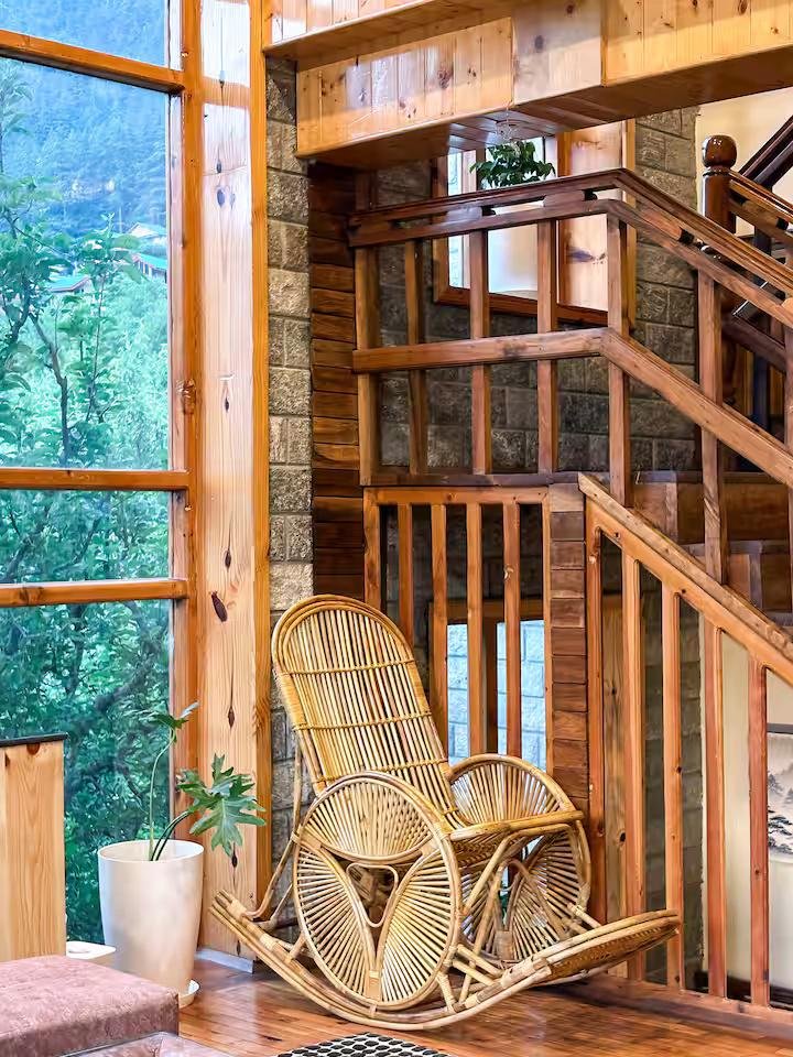 Wooden Attic Room with Balcony x Solis Nature