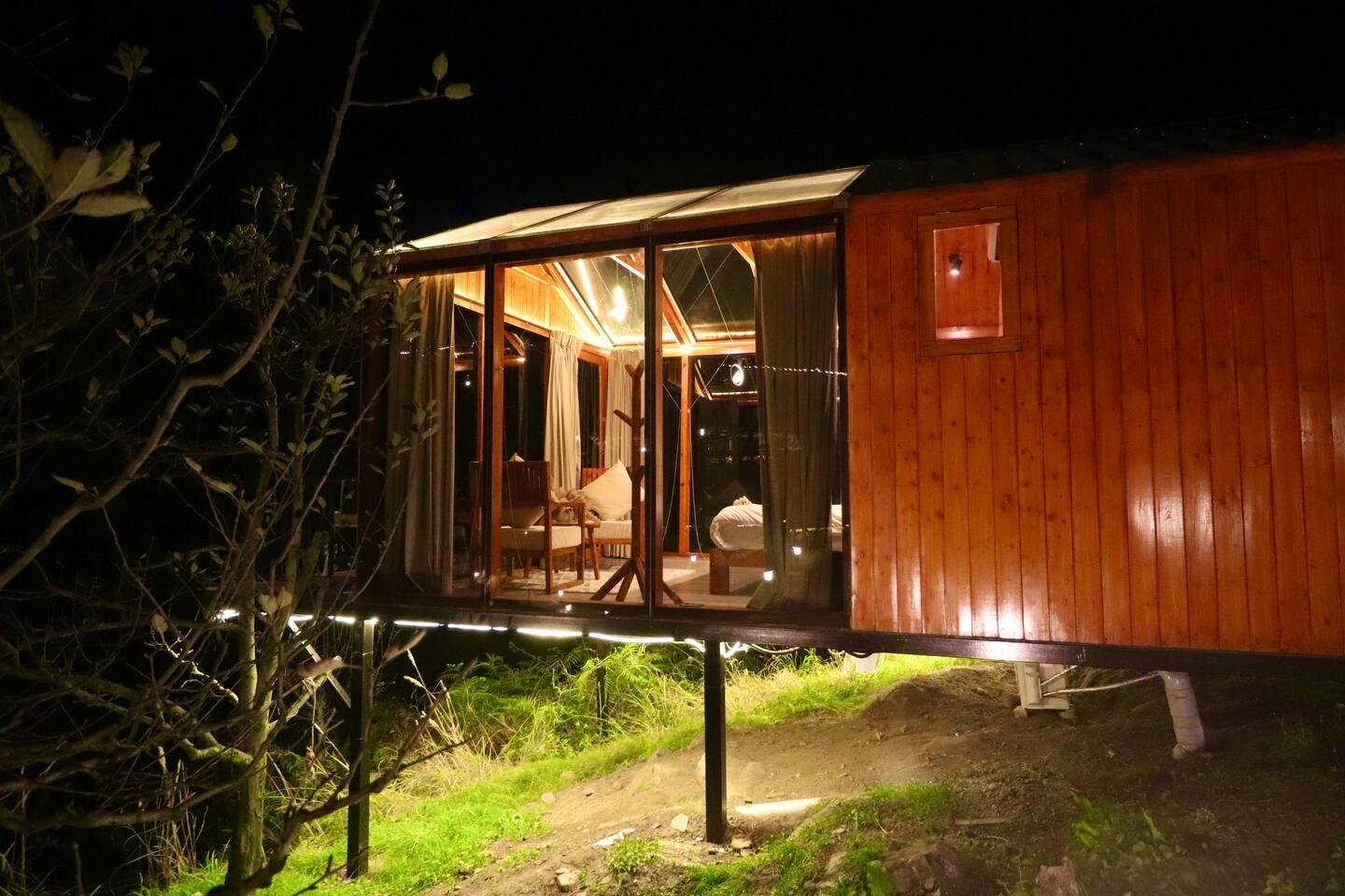 Dreamy Wood n Glass Cabin with Cafe in Forest x Solis Nature