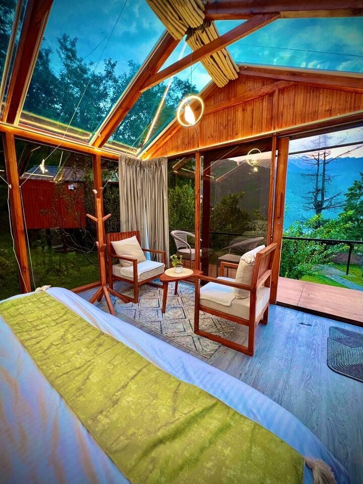 Dreamy Wood n Glass Cabin with Cafe in Forest x Solis Nature