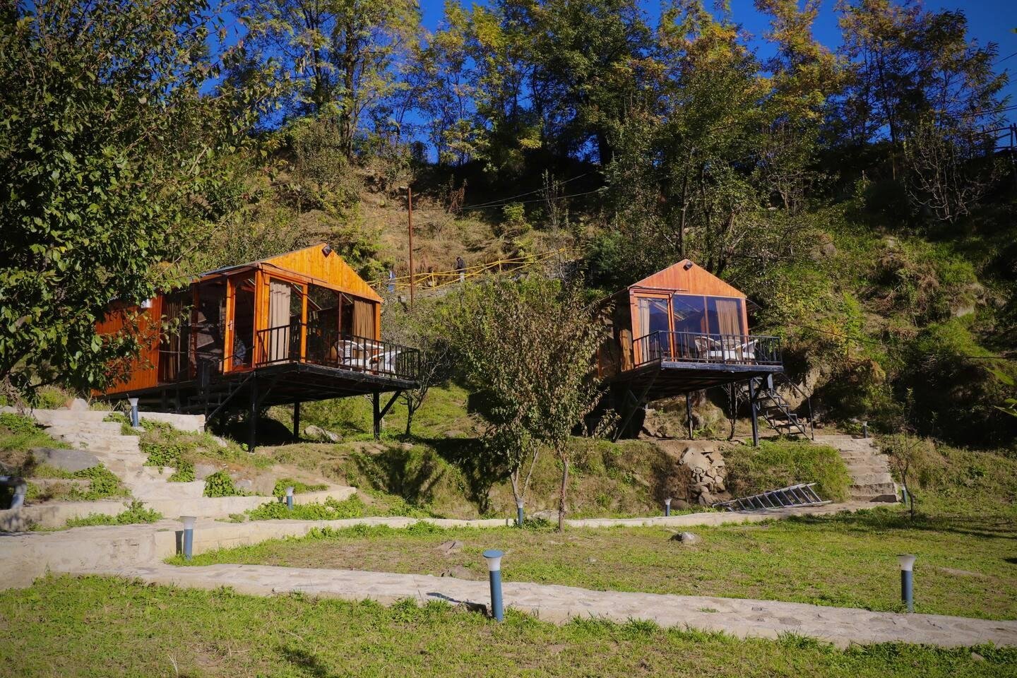 Dreamy Wood n Glass Cabin with Cafe in Forest x Solis Nature