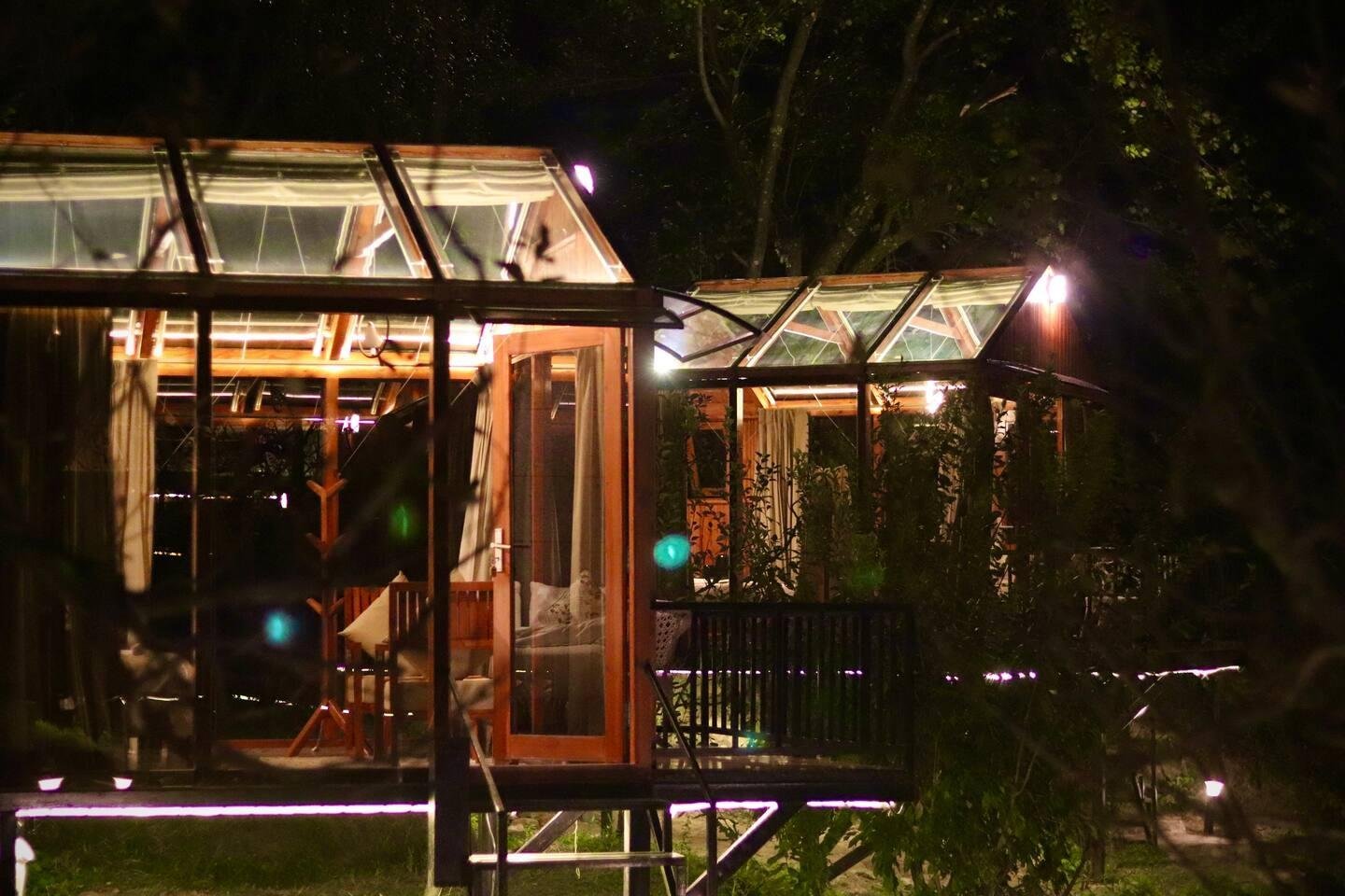 Dreamy Wood n Glass Cabin with Cafe in Forest x Solis Nature