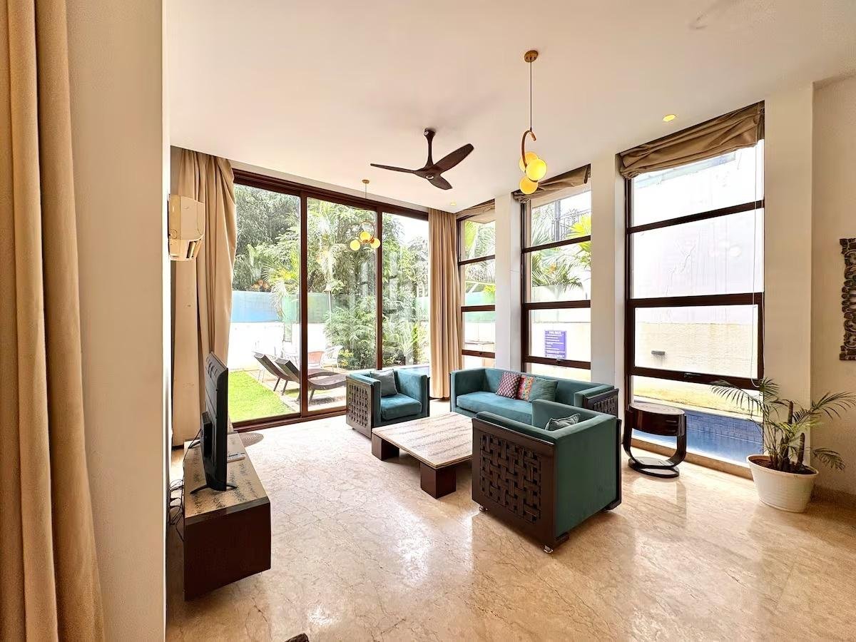 Balinese 3BHK Villa | Pvt Pool & Garden | Candolim x Solis Nature