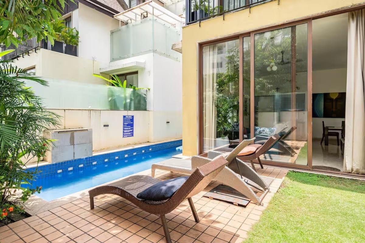 Balinese 3BHK Villa | Pvt Pool & Garden | Candolim x Solis Nature
