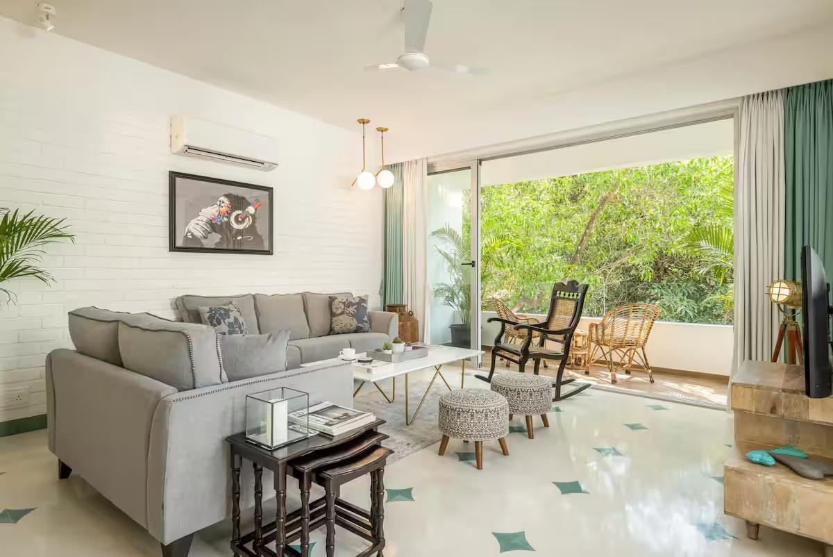 Chic 2BHK Duplex w Pool & Pvt Terrace in Siolim x Solis Nature