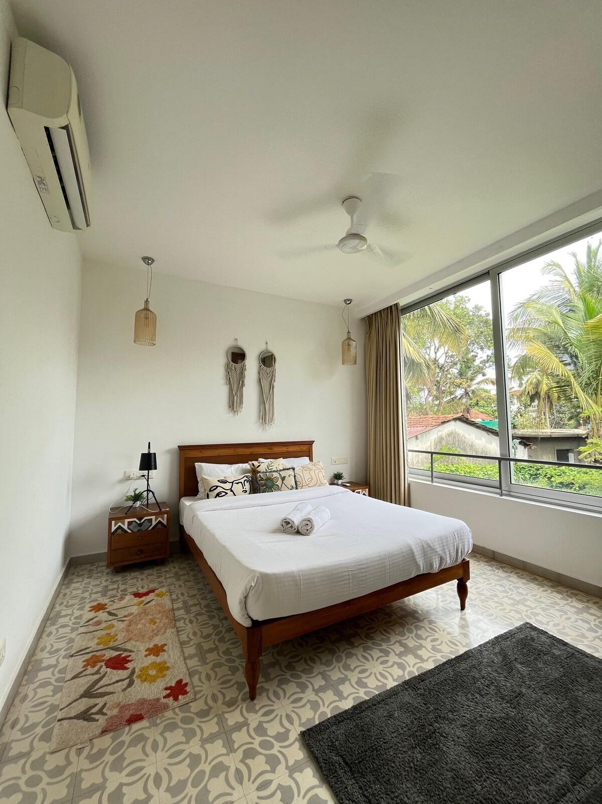 Casa D Serene 2BR Vagator by Casa D Living x Solis Nature