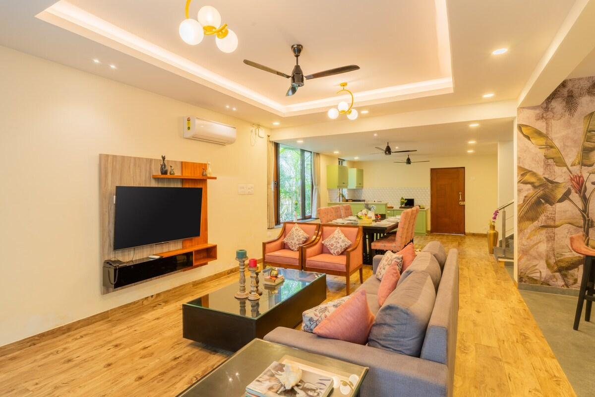 Tranquil Pet-Friendly 3 bhk Villa W/ Pool & Sitout x Solis Nature