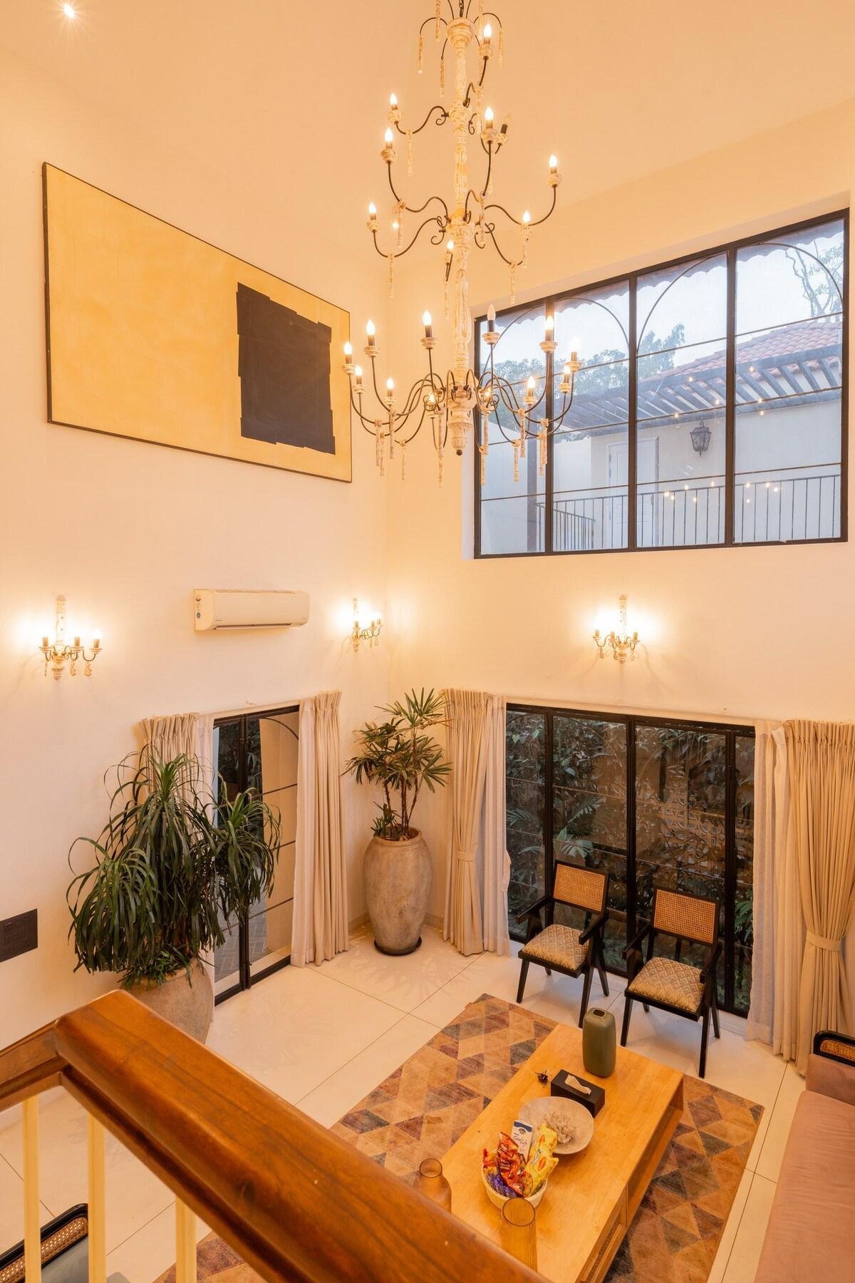 The Luxe 2 bhk Villa: Pvt Pool, breakfast & Beach x Solis Nature