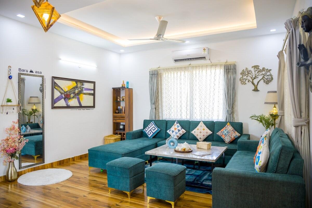 Alaya Stays Baramasa  3 BHK x Solis Nature